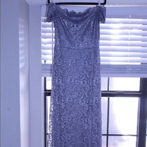 Long Silver Sparkly Dress